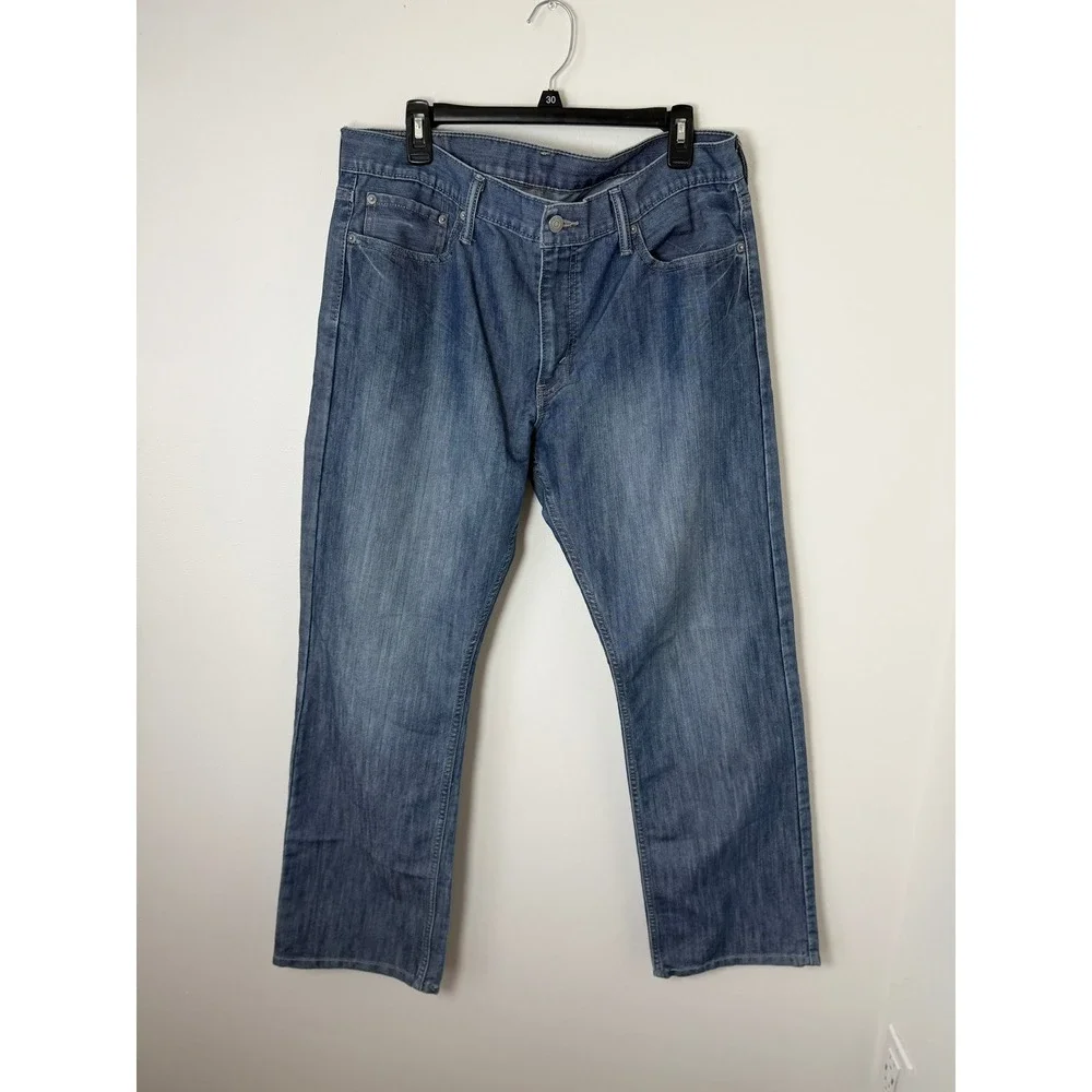 Levis 514 Straight Fit Jeans Mens 36x32 Blue Denim Medium Wash Pants
